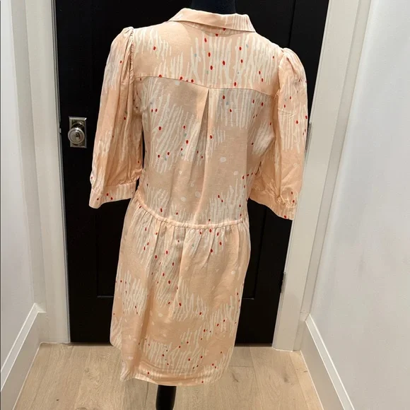 Hunter Bell Peach Mini Dress with Red and White Details - Picture 3 of 4